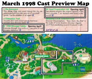 March 1998 Cast Preview Map - Dinoland